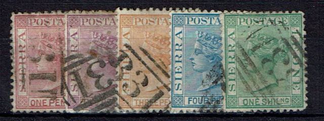 Image of Sierra Leone SG 11/15 G/FU British Commonwealth Stamp